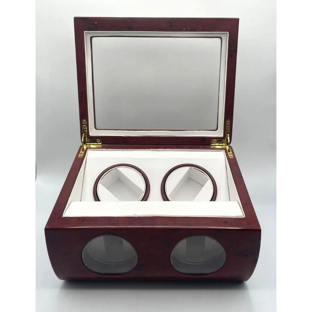 Zurich Time Mark-22 Swiss Automatic Double Watch Winder Box Wood Lacquer